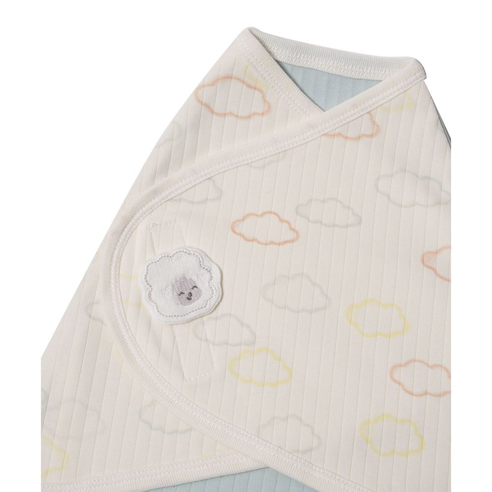 Bebetto - Baby Boy Swaddle - Mint/White