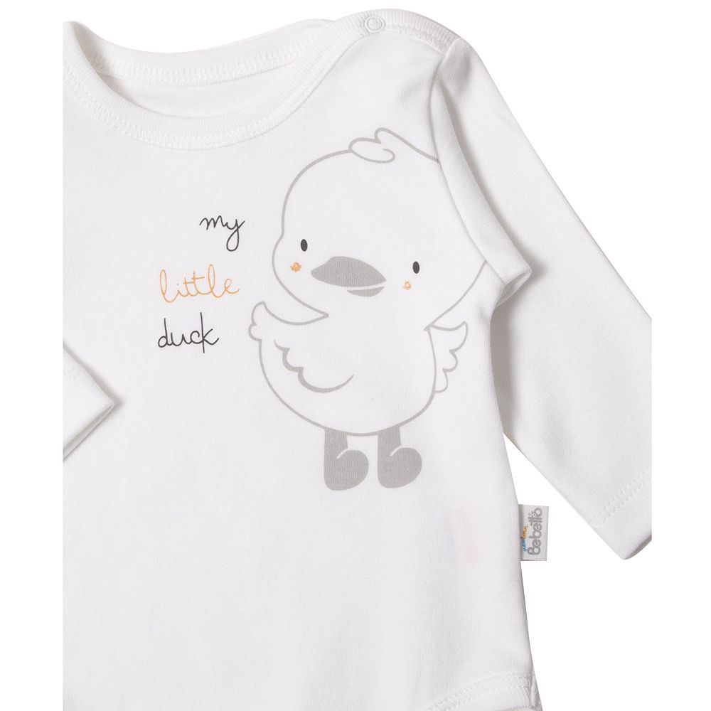 Bebetto - 3pc-Set - Baby Boy Bodysuit Set - Grey/White