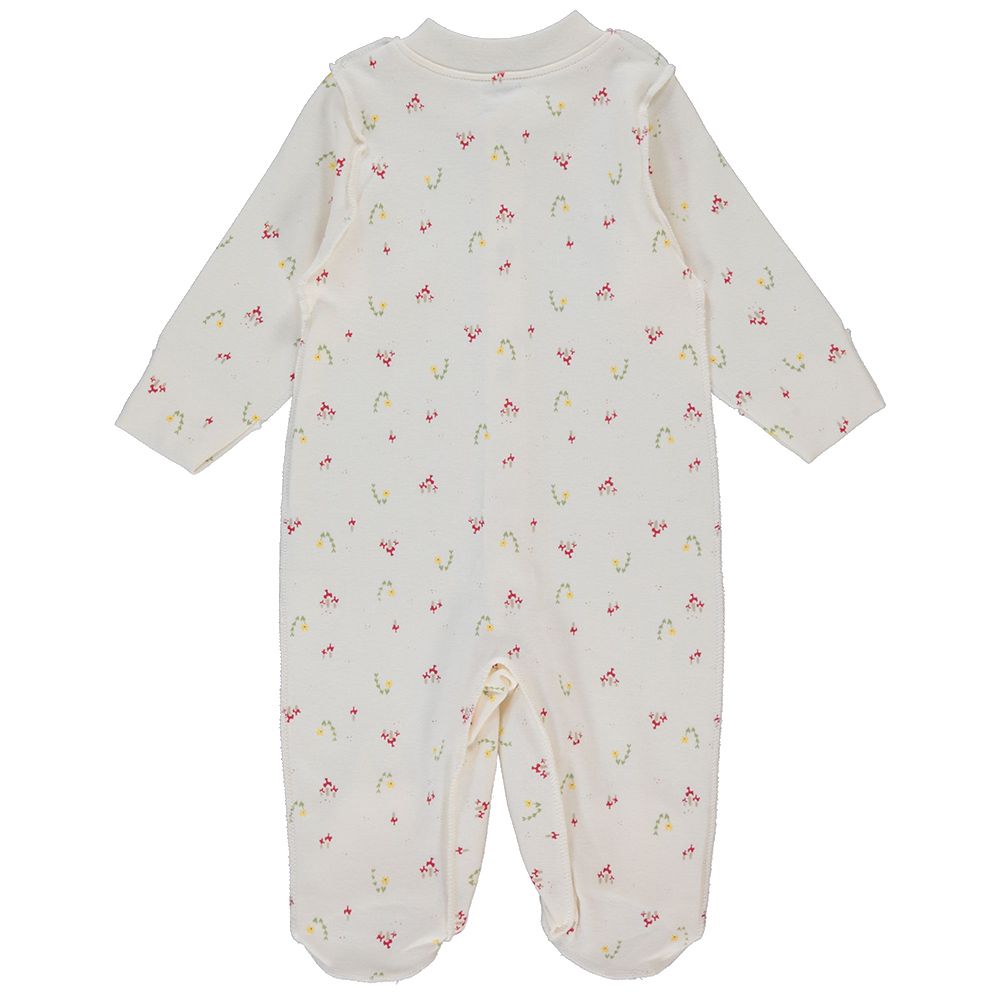 Bebetto - Baby Girls Sleepsuit - Ecru/Red