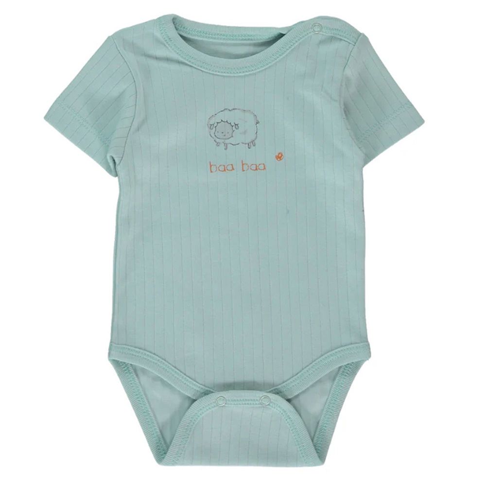 Bebetto - 3pc-Set - Baby Boy Romper Set - Mint/White