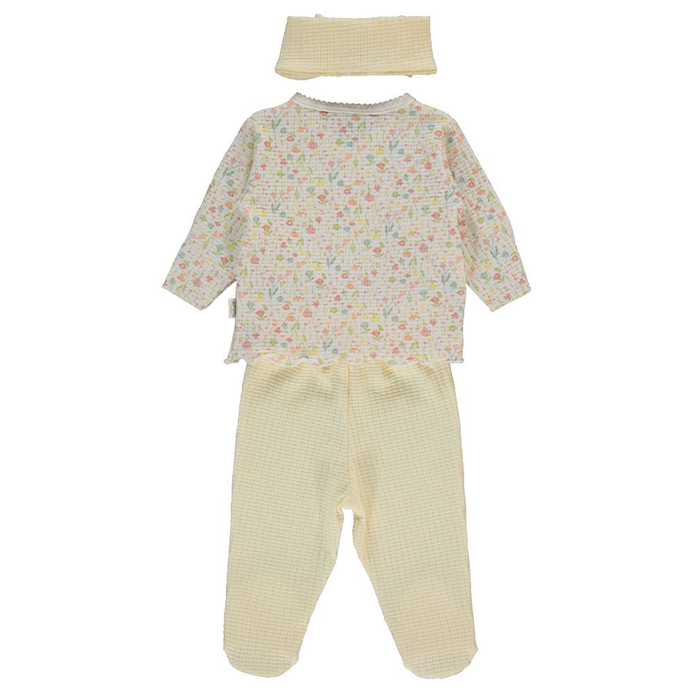 Bebetto - 3pc-Set - Baby Girls Layette Set - Yellow/White