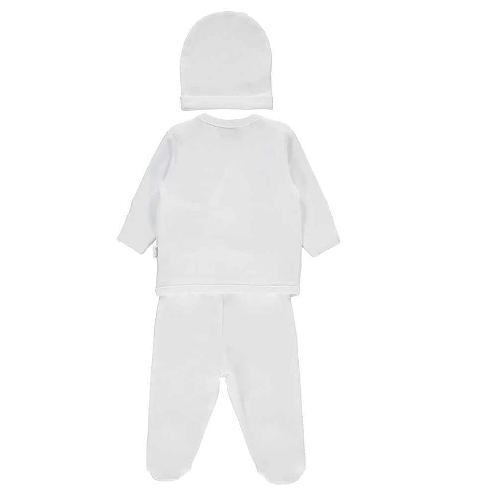 Bebetto - 3pc-Set - Baby Boy's Layette Set - White