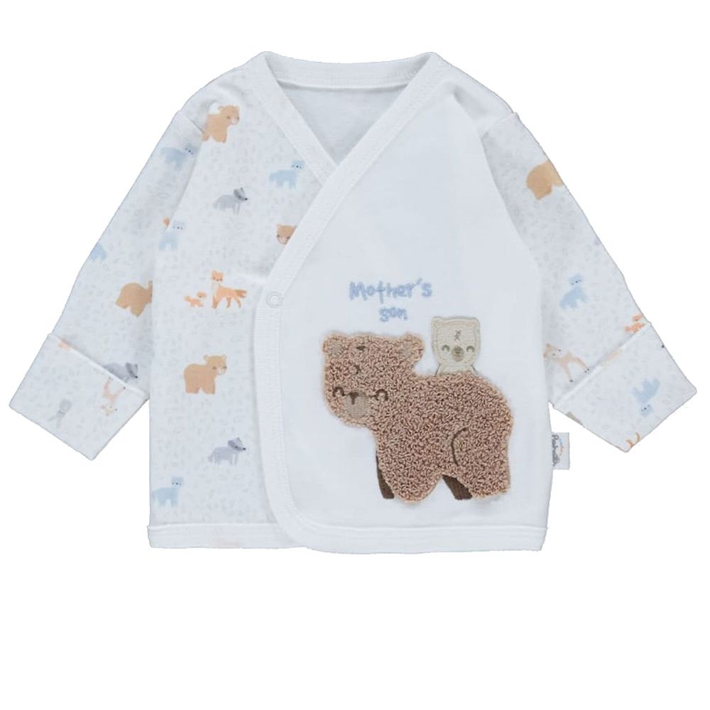 Bebetto - 3pc-Set - Baby Boy Layette Set - Brown/White