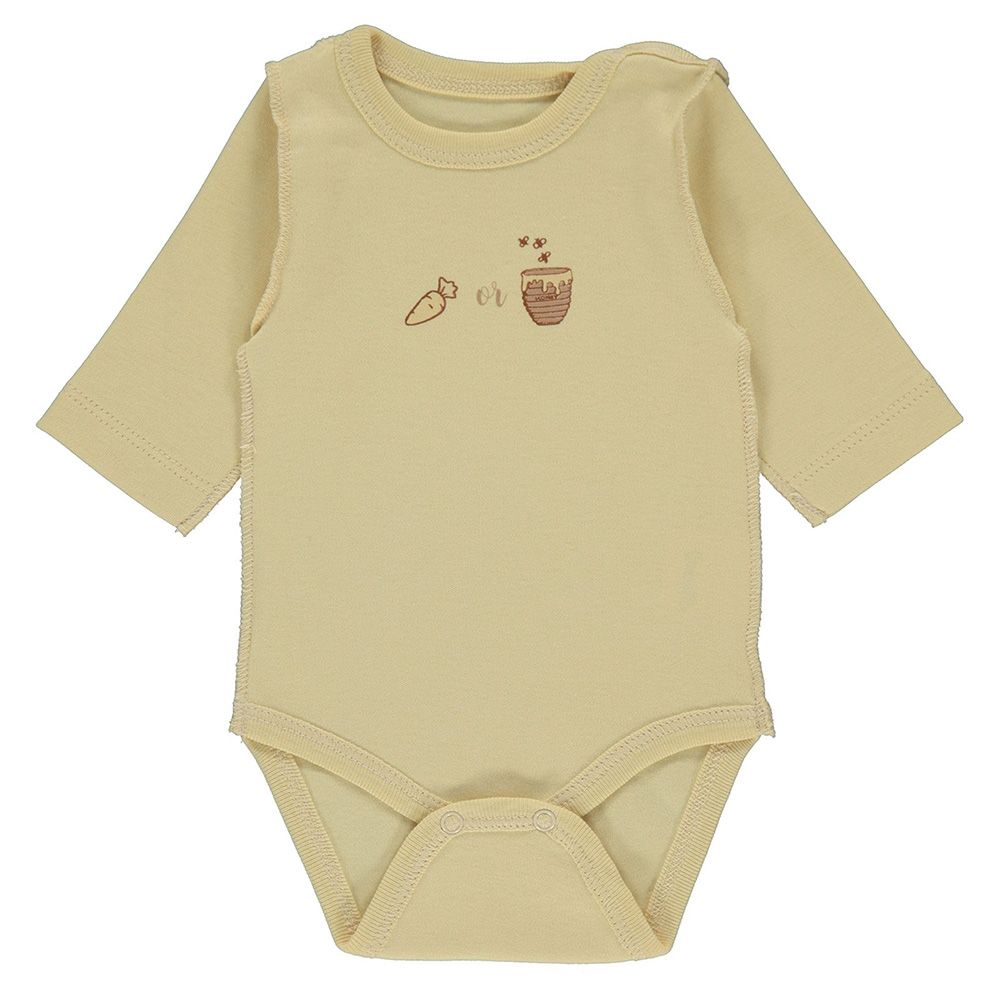 Bebetto - 4pc-Set - Baby Girls Sleep/Body Suit Layette Set - Beige/White