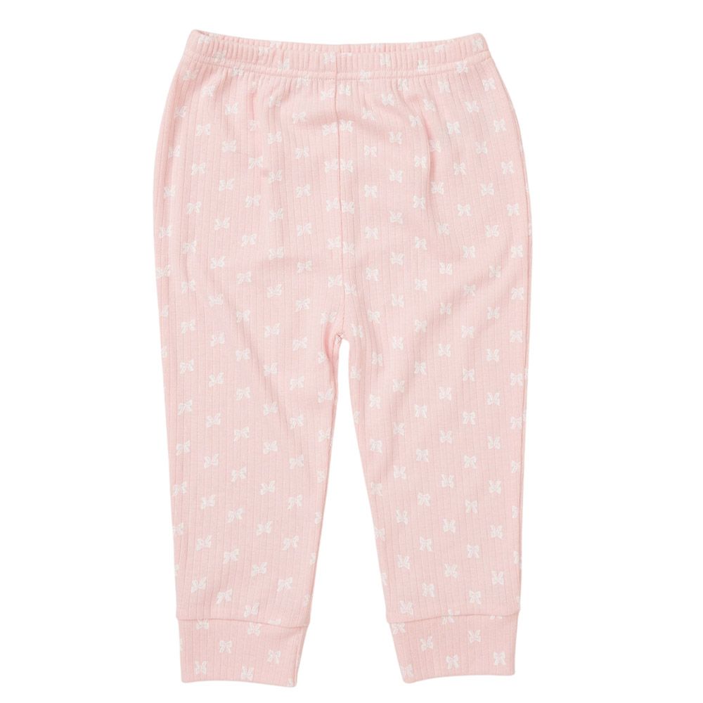 Lily & Jack - 3pc-Set - Baby Girl Sweatshirt w/ Jogger - Pink/White