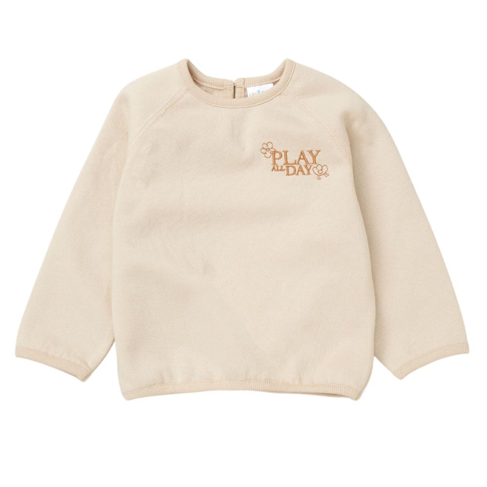 Lily & Jack - 3pc-Set - Baby Girl Sweatshirt w/ Jogger - Beige