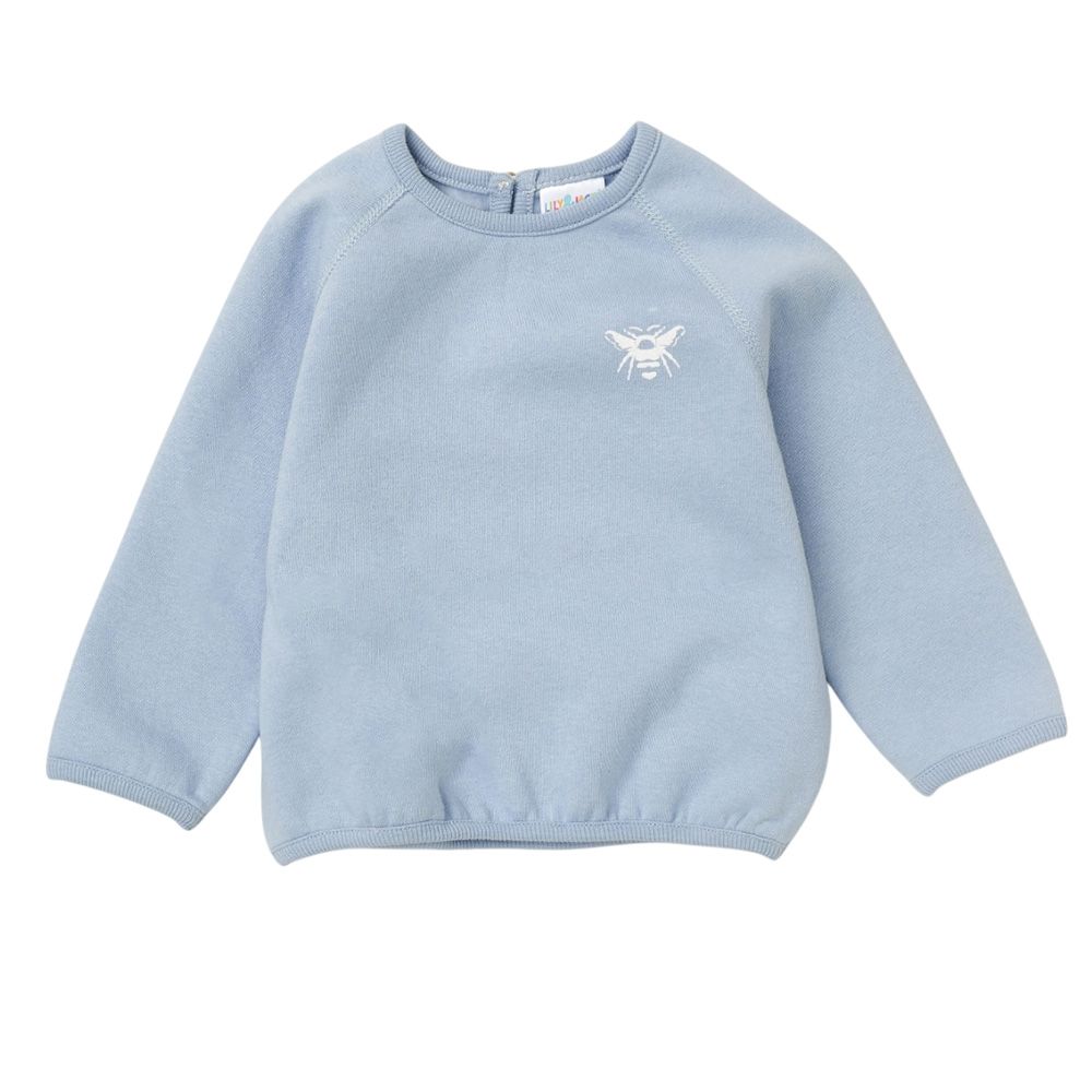 Lily & Jack - 3pc-Set - Baby Girl Sweatshirt w/ Jogger - Blue/White