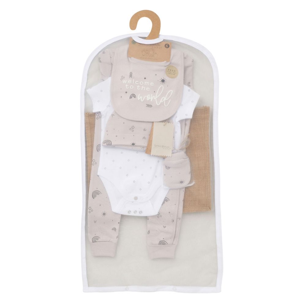 Home Grown - 6pc-Set - Baby Girl Hanging Set - Beige