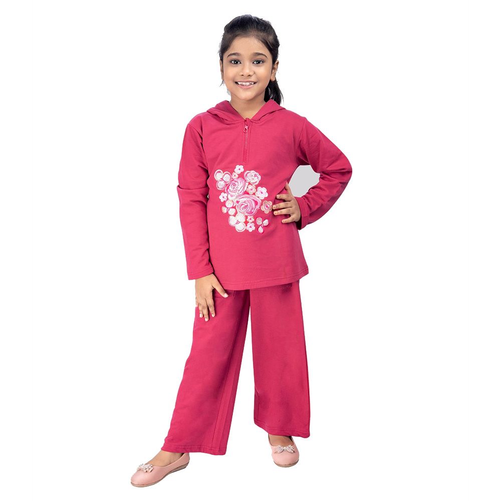 Genius - 2pc-Set - Girl Hooded Sweatshirt w/ Pant - Paradise Pink