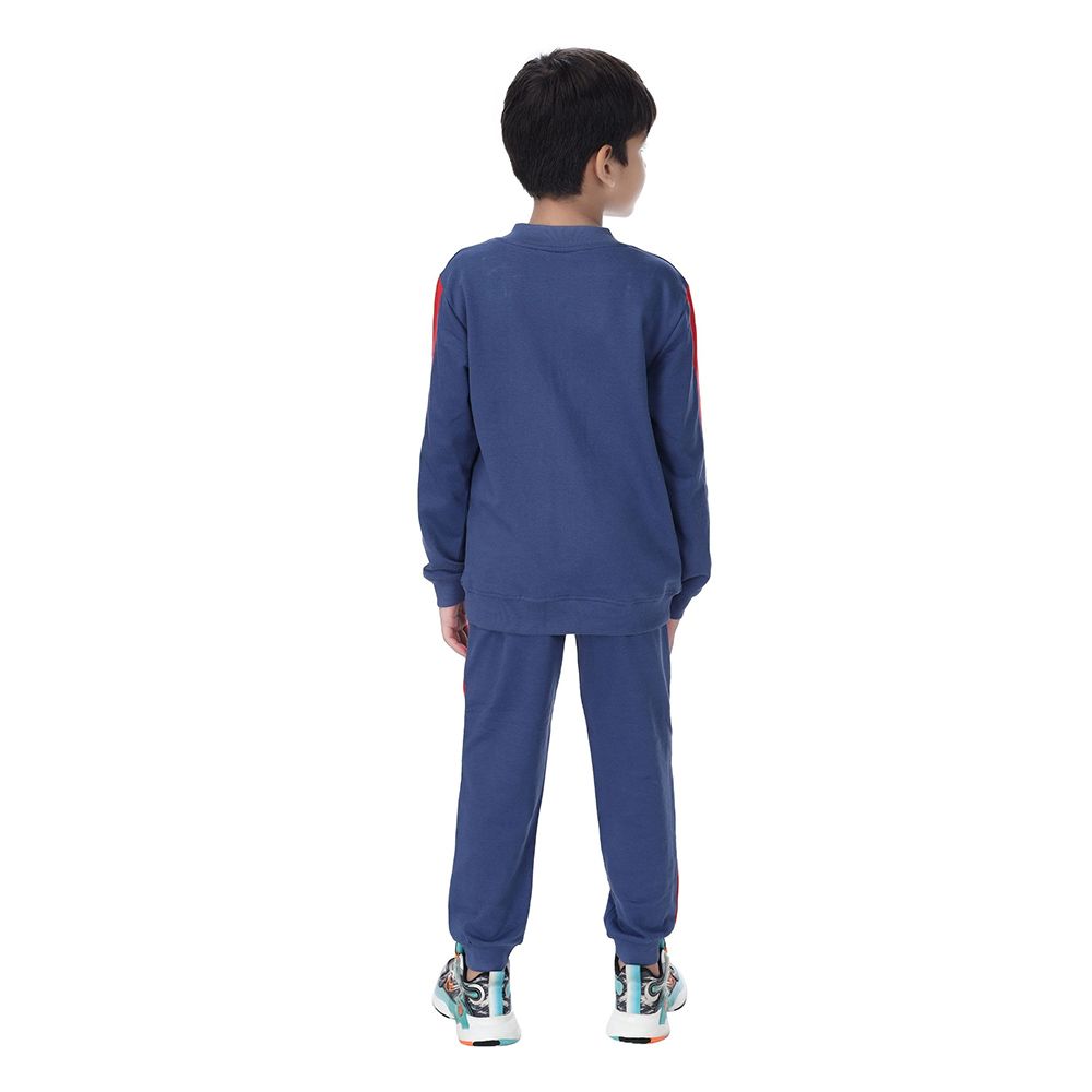 Genius - 2pc-Set - Boy Henley Sweatshirt w/ Jogger - Blue