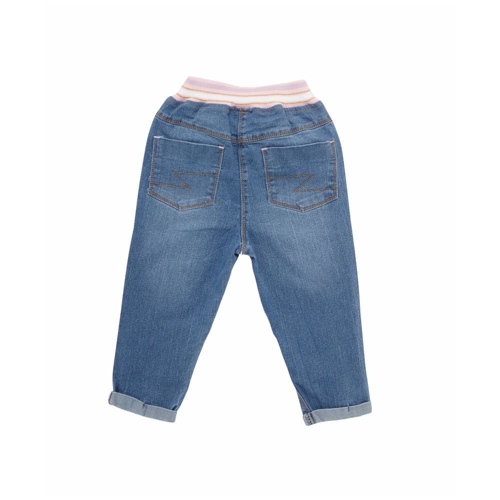 Little Kangaroos - Fully Elastic Jeans w/ Drawstring - Light Blue