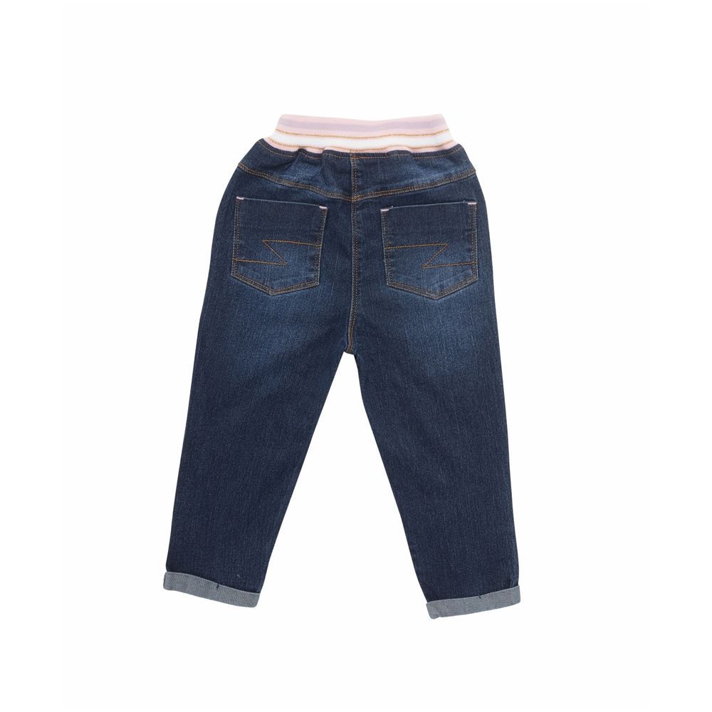 Little Kangaroos - Fully Elastic Jeans w/ Drawstring - Dark Blue