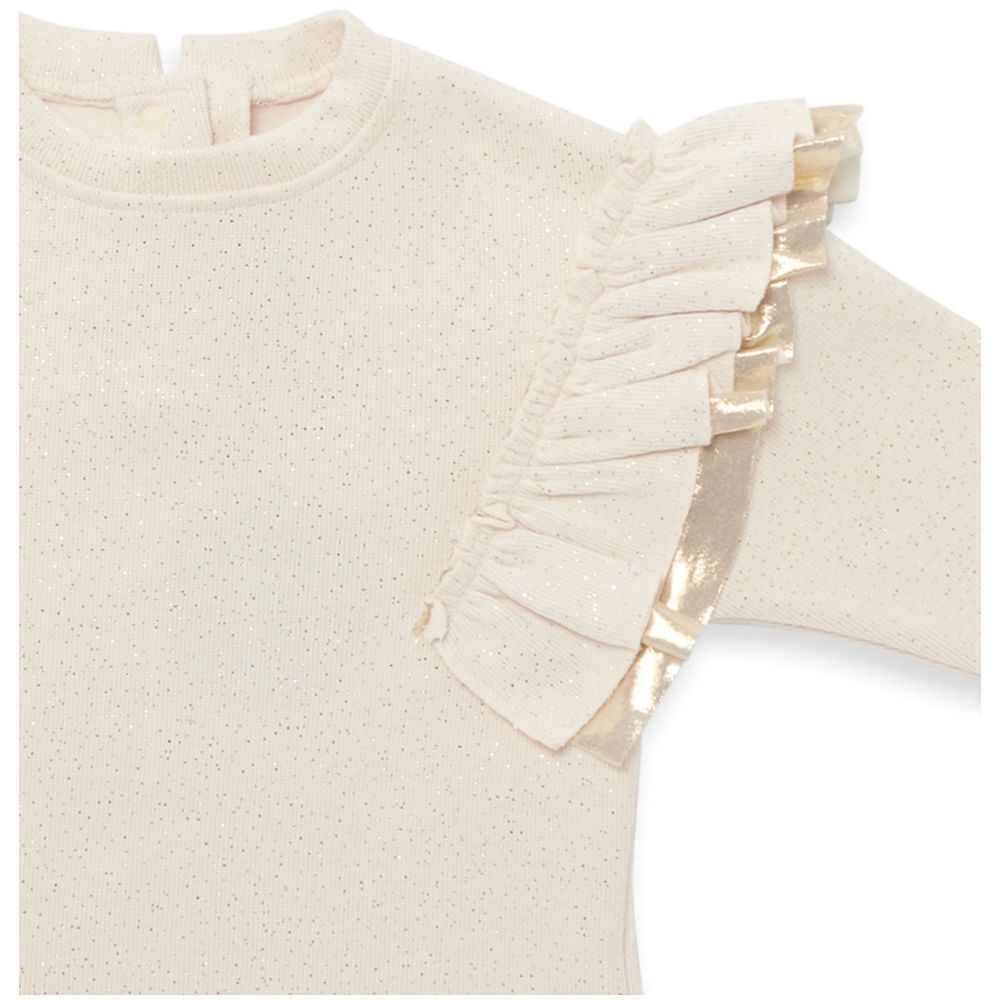 Little Kangaroos - Girl Long Sleeve Solid Top - Fawn