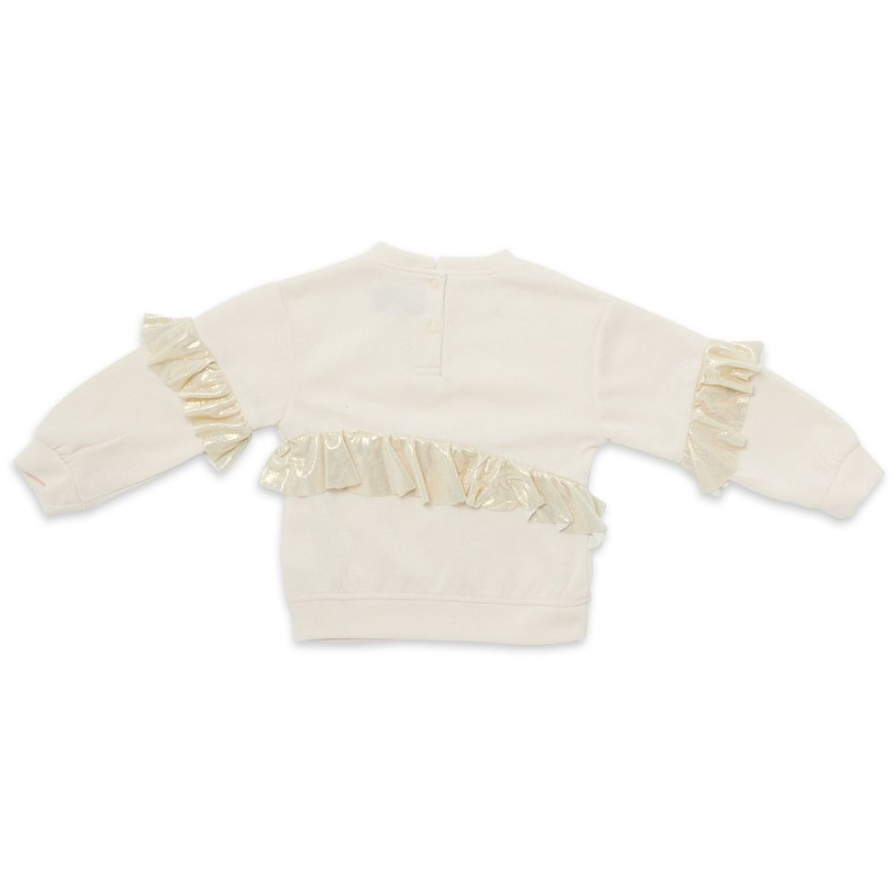 Little Kangaroos - Girl Solid Long Sleeve Sweatshirt - Cream