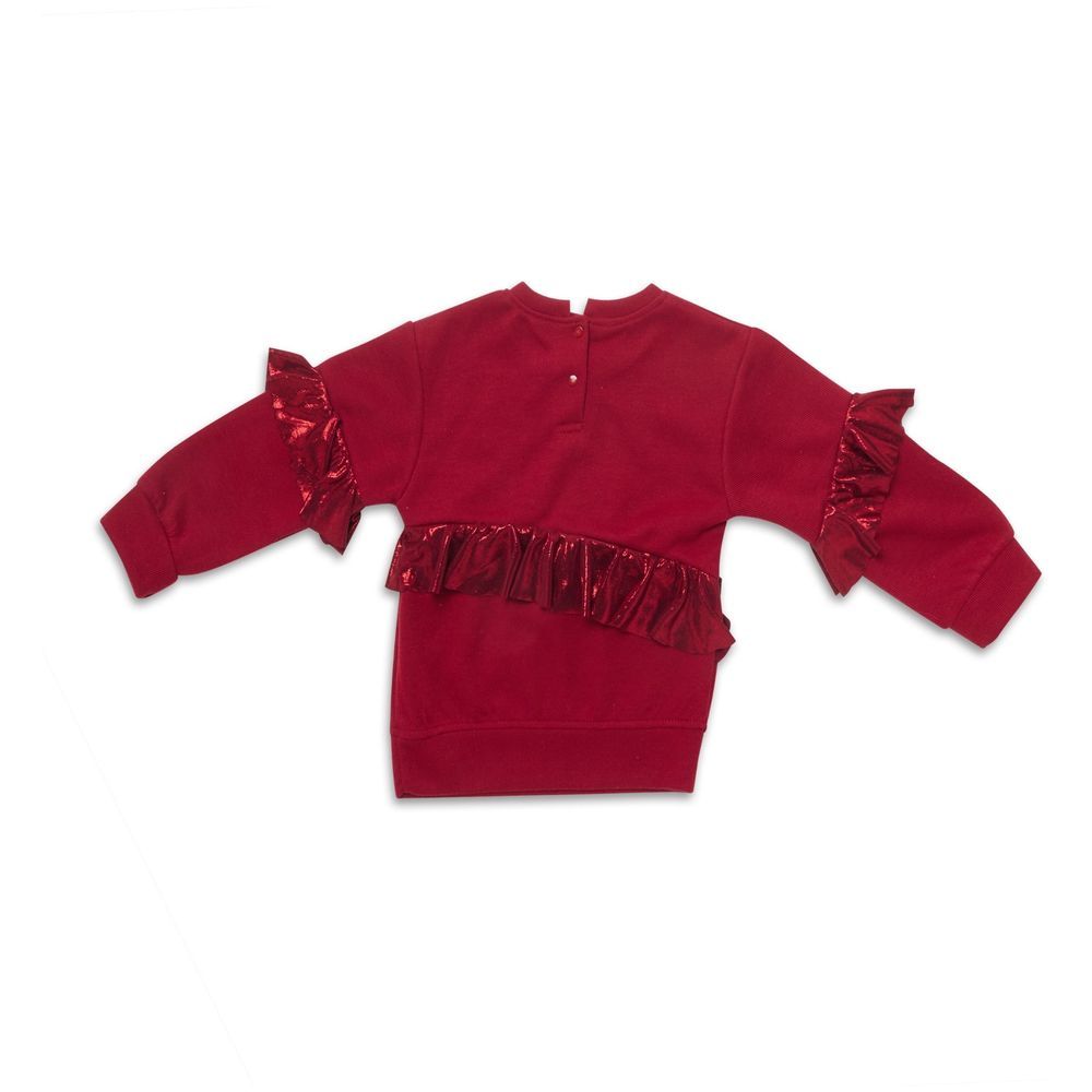 Little Kangaroos - Solid Long Sleeve Sweatshirt - Maroon