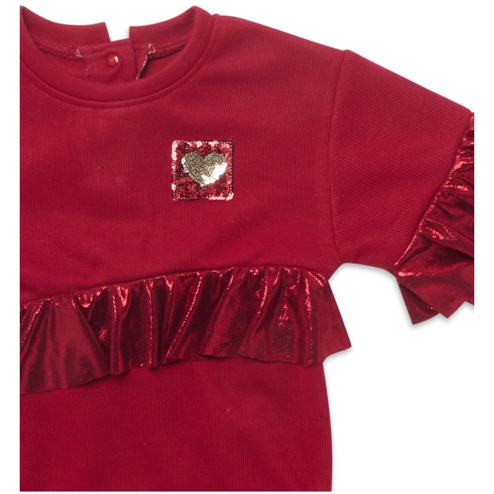 Little Kangaroos - Solid Long Sleeve Sweatshirt - Maroon