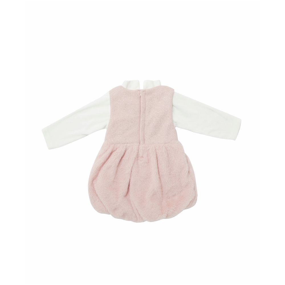 Little Kangaroos - 2pc-Set - Party Dress w/ T-Shirt - Pink