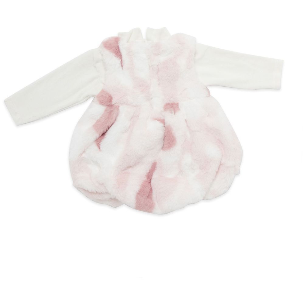 Little Kangaroos - Baby Girl Fur Party Dress - Chalk Pink