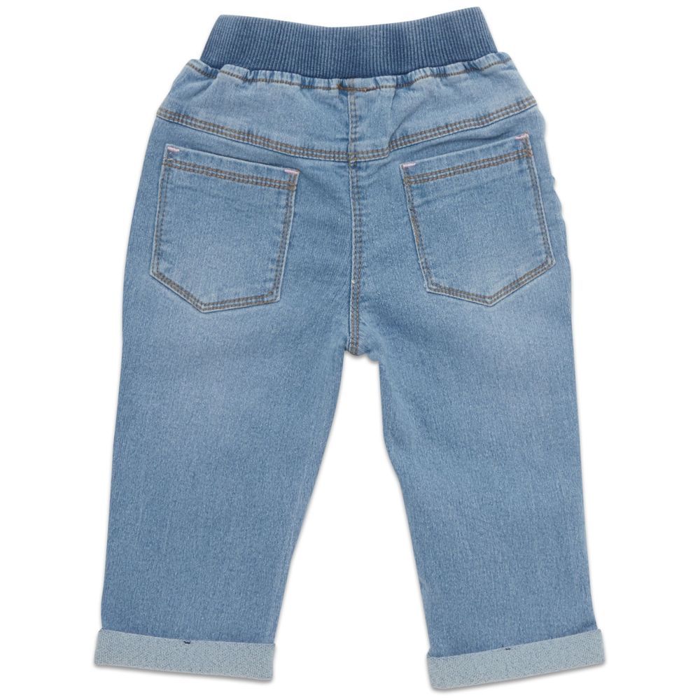 Little Kangaroos - Bunny Patch Denim Jeans - Light Blue