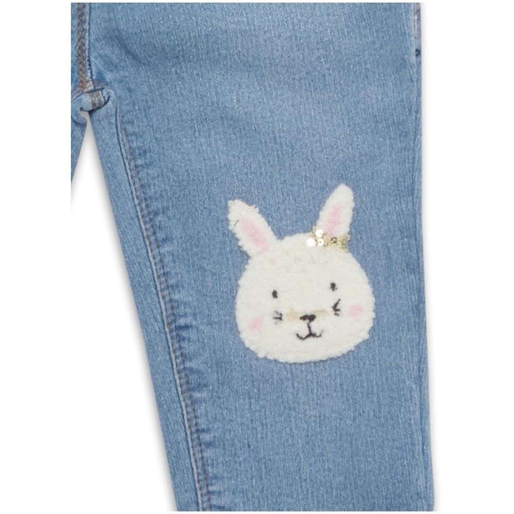 Little Kangaroos - Bunny Patch Denim Jeans - Light Blue