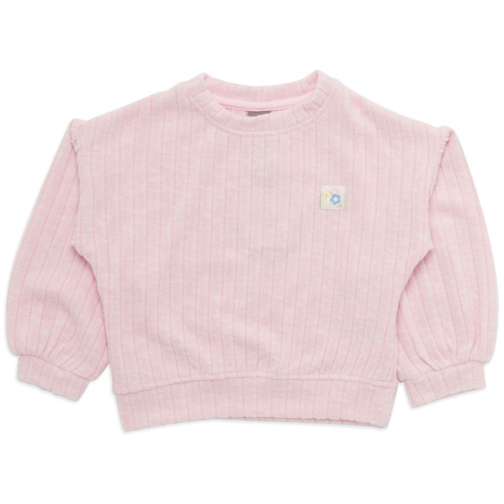 Little Kangaroos - Girl Plain Sweatshirt - Baby Pink