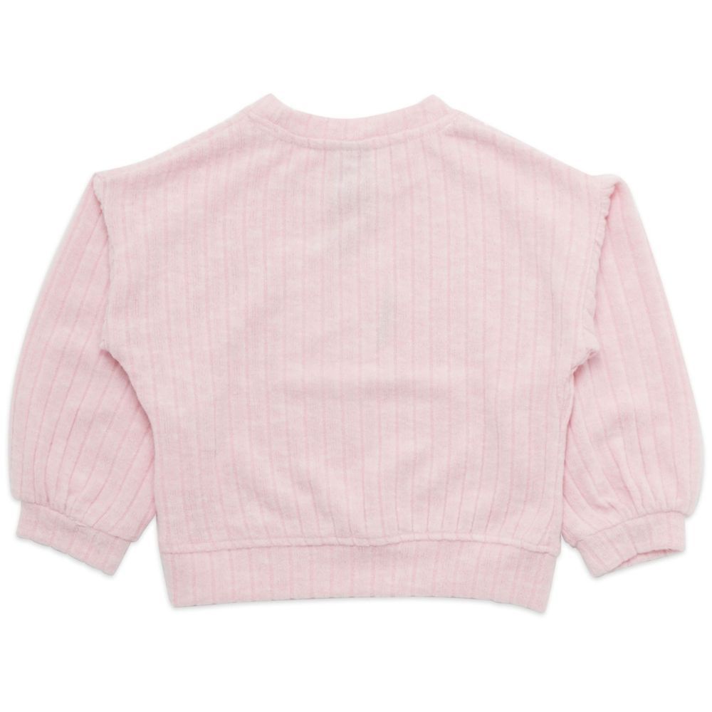 Little Kangaroos - Girl Plain Sweatshirt - Baby Pink