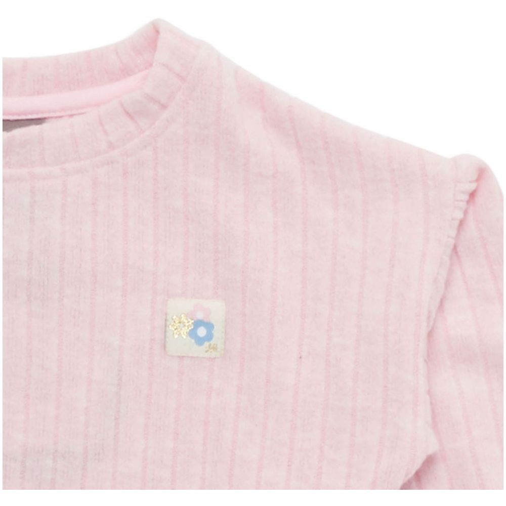 Little Kangaroos - Girl Plain Sweatshirt - Baby Pink