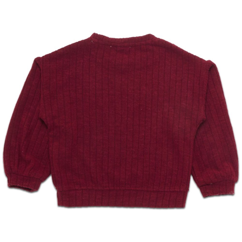 Little Kangaroos - Girl Plain Sweatshirt - Maroon