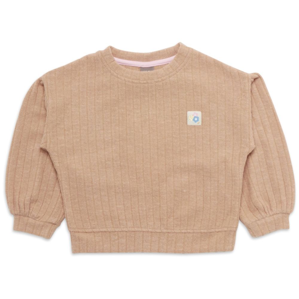 Little Kangaroos - Girl Plain Sweatshirt - Fawn