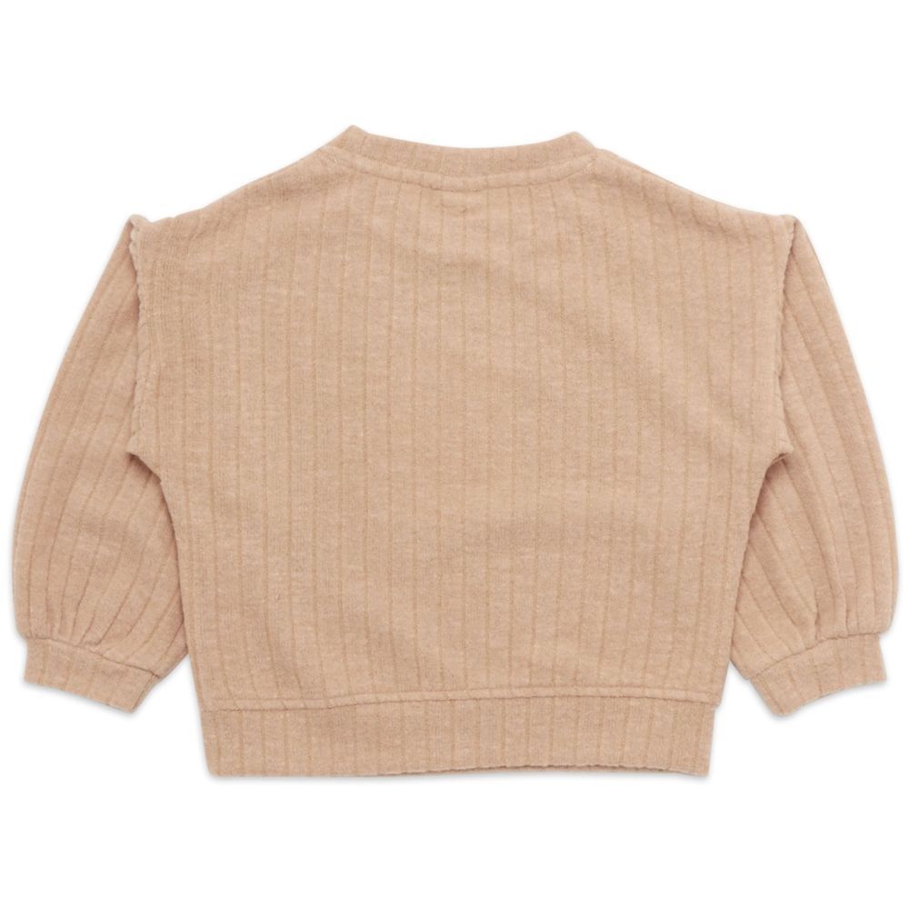 Little Kangaroos - Girl Plain Sweatshirt - Fawn