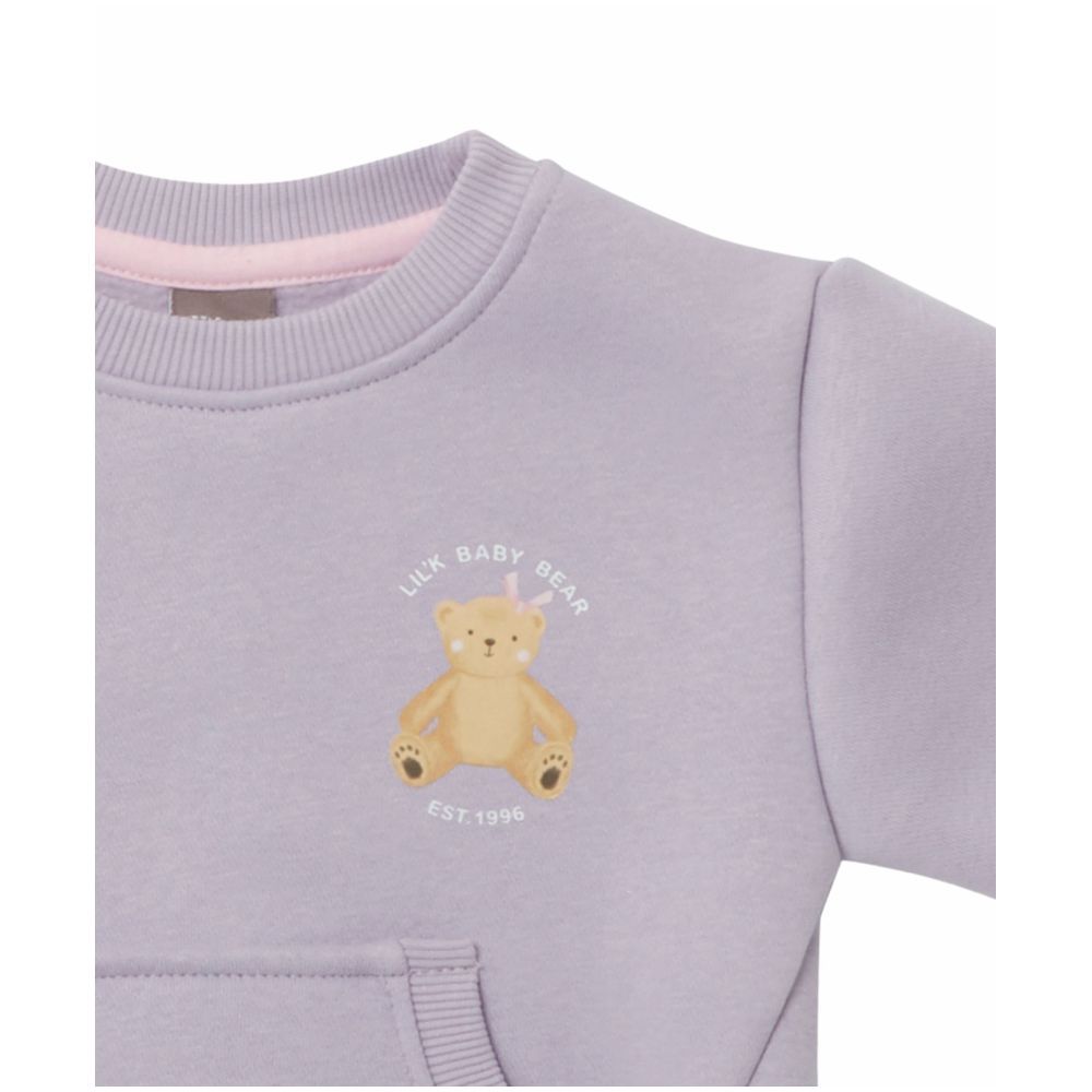 Little Kangaroos - Baby Girl Sweatshirt w/ Pockets - Mauve