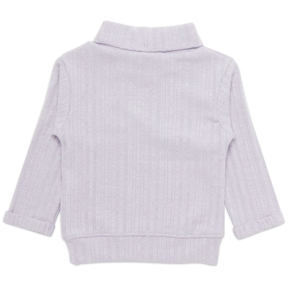 Little Kangaroos - Baby Girl Plain Sweatshirt - Purple