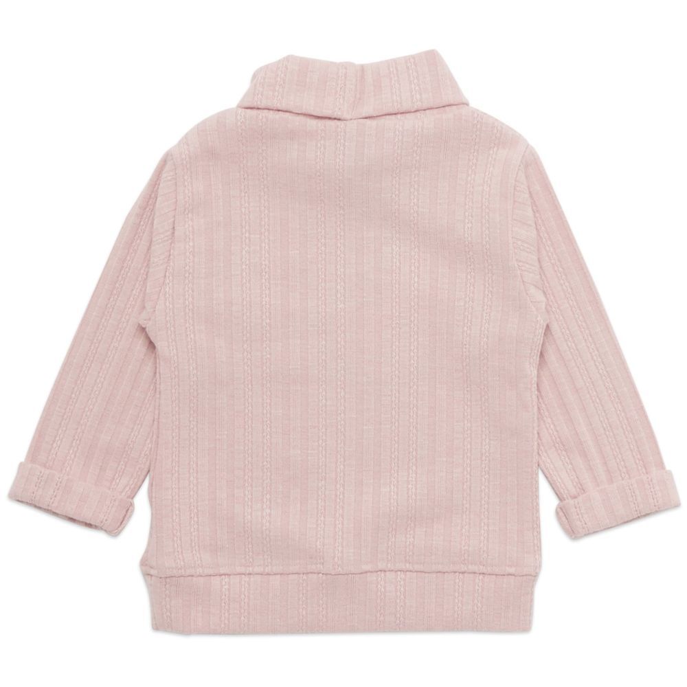 Little Kangaroos - Baby Girl Plain Sweatshirt - Chalk Pink