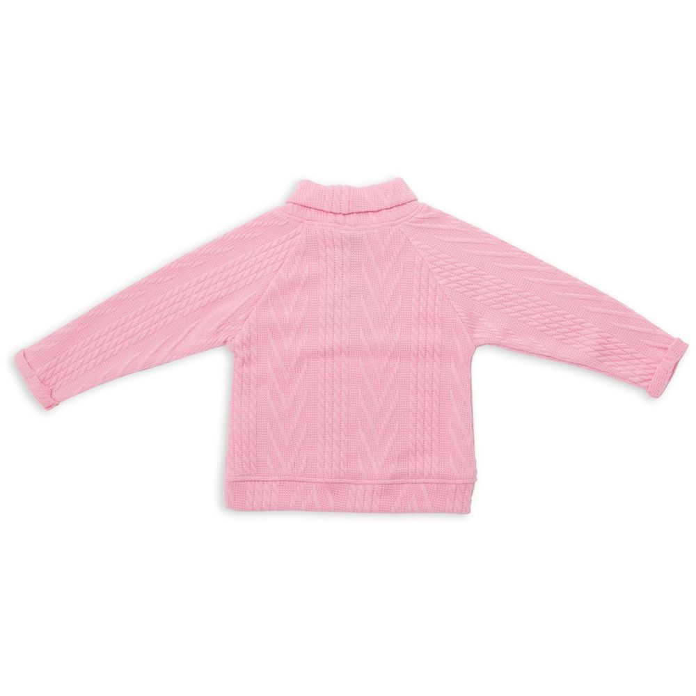 Little Kangaroos - Girl Knitted Sweatshirt - Pink