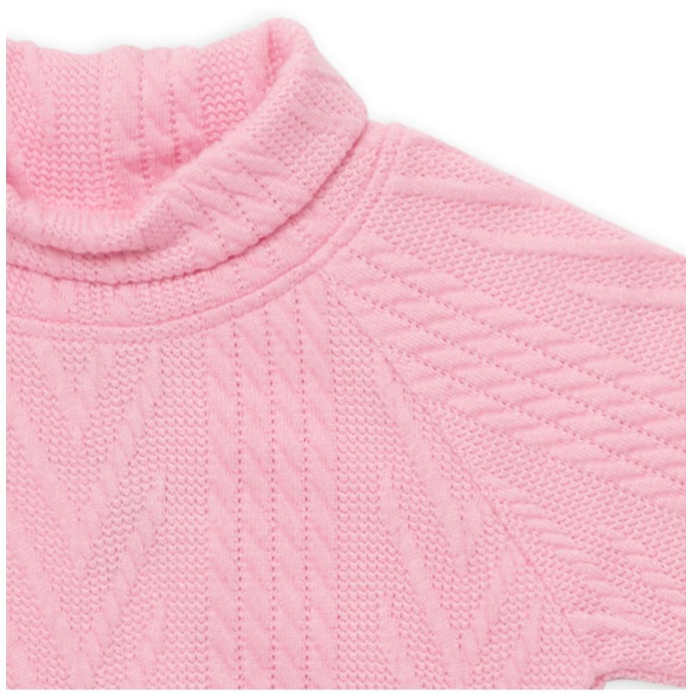 Little Kangaroos - Girl Knitted Sweatshirt - Pink