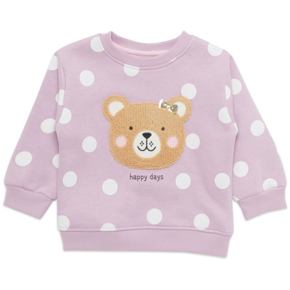 Little Kangaroos - Polka Dot Sweatshirt - Light Pink