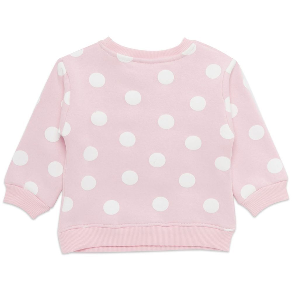 Little Kangaroos - Polka Dot Sweatshirt - Baby Pink