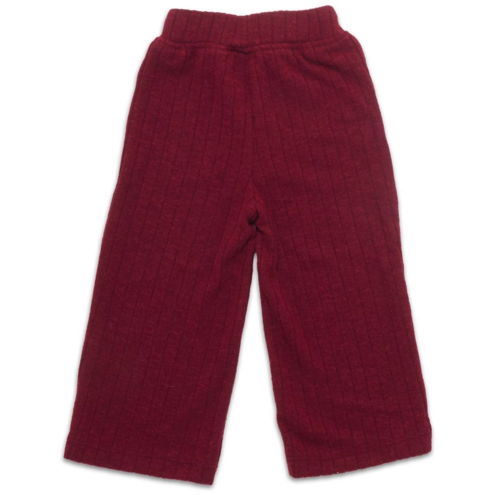 Little Kangaroos - Girl Elasticated Flared Pants - Maroon