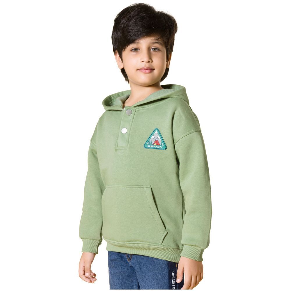 Little Kangaroos - Boy Hooded Sweatshirt w/ Pockets - Pista