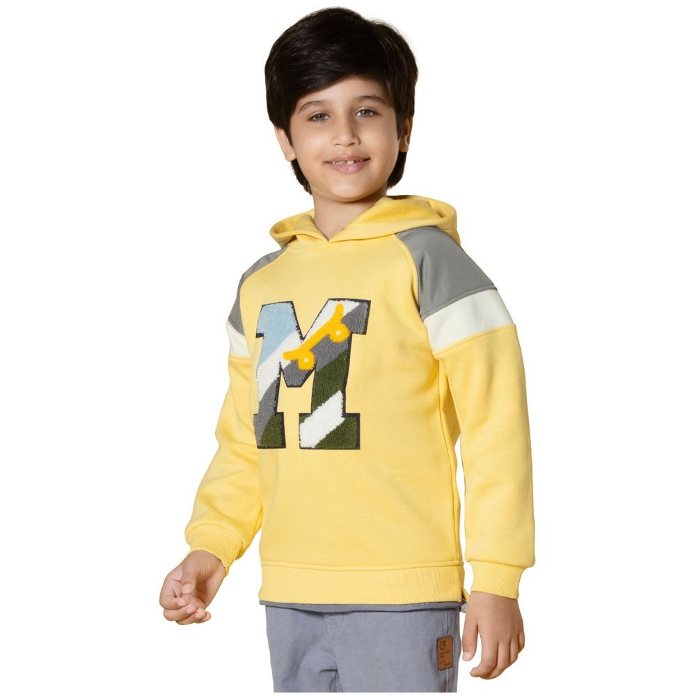 Little Kangaroos - Boy Hooded Sweatshirt - Sunshine