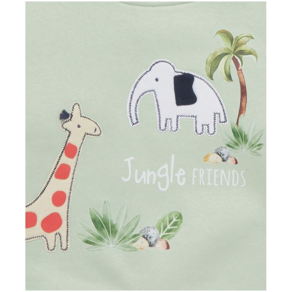 Little Kangaroos - Jungle Friends Sweatshirt - Tea Green