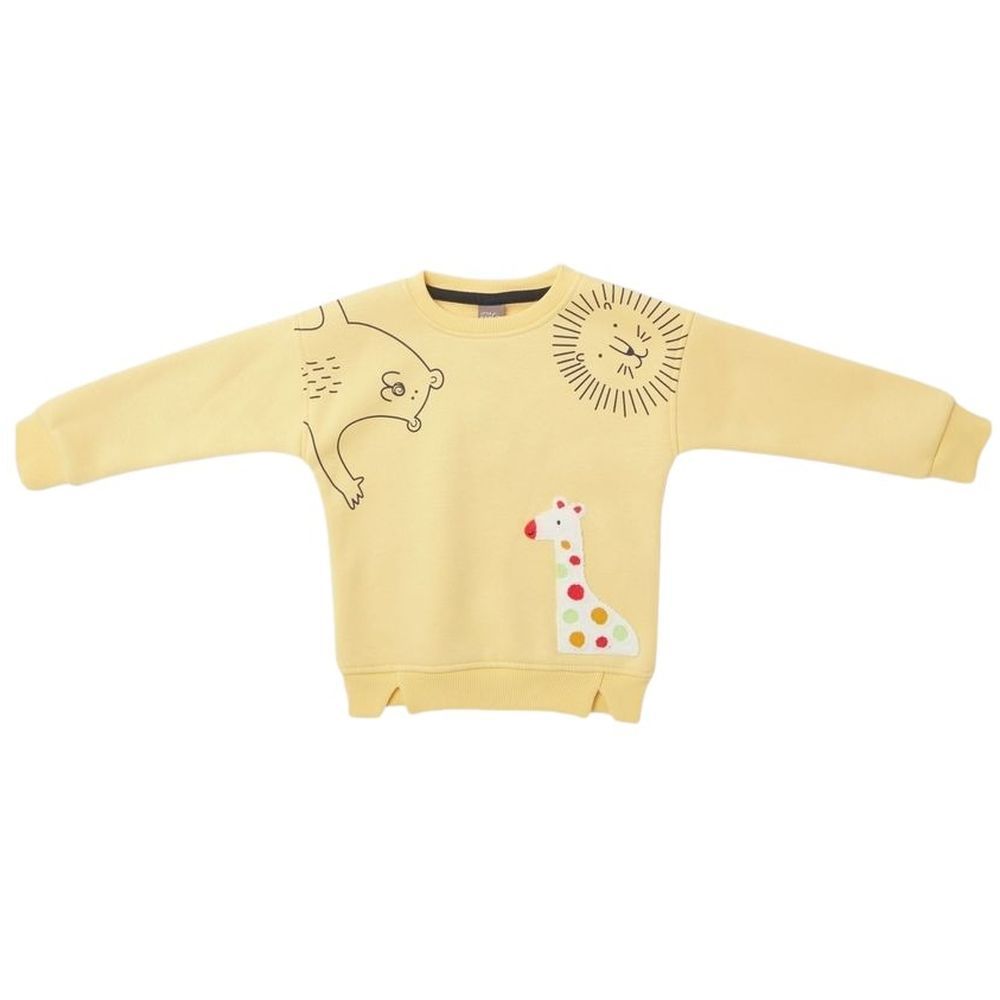 Little Kangaroos - Animal Print Sweatshirt - Yellow