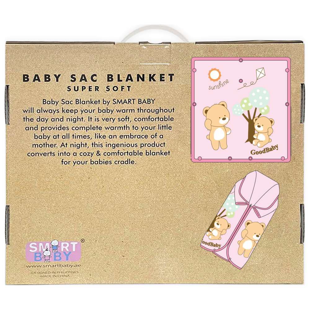 Smart Baby - Baby Girl Sac Blanket - Pink - Sunshine