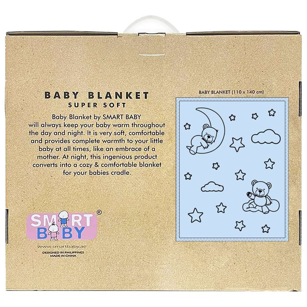 Smart Baby - Baby Boy Super Soft Blanket - Blue