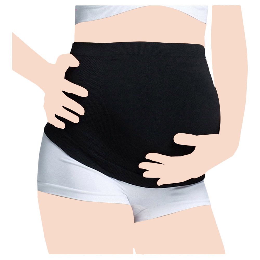 Blooming Blossom - Abdominal Maternity Support Belt - Black (Exclusive)