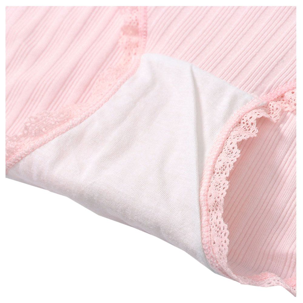 Blooming Blossom - Low Waist Cotton Seamless Maternity Briefs - Pink (Exclusive)