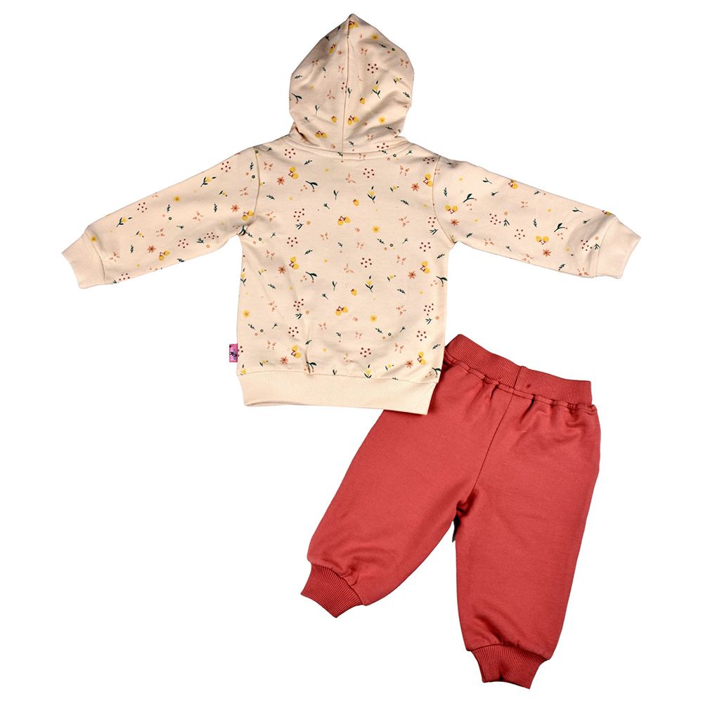 Smart Baby - 3pc-Set - Baby Girl T-Shirt, Jacket And Joggers - Brown