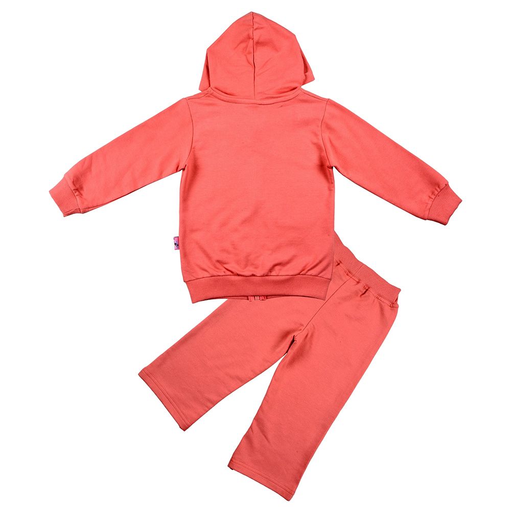 Smart Baby - 3pc-Set - Baby Girls T-Shirt, Jacket And Joggers - Coral