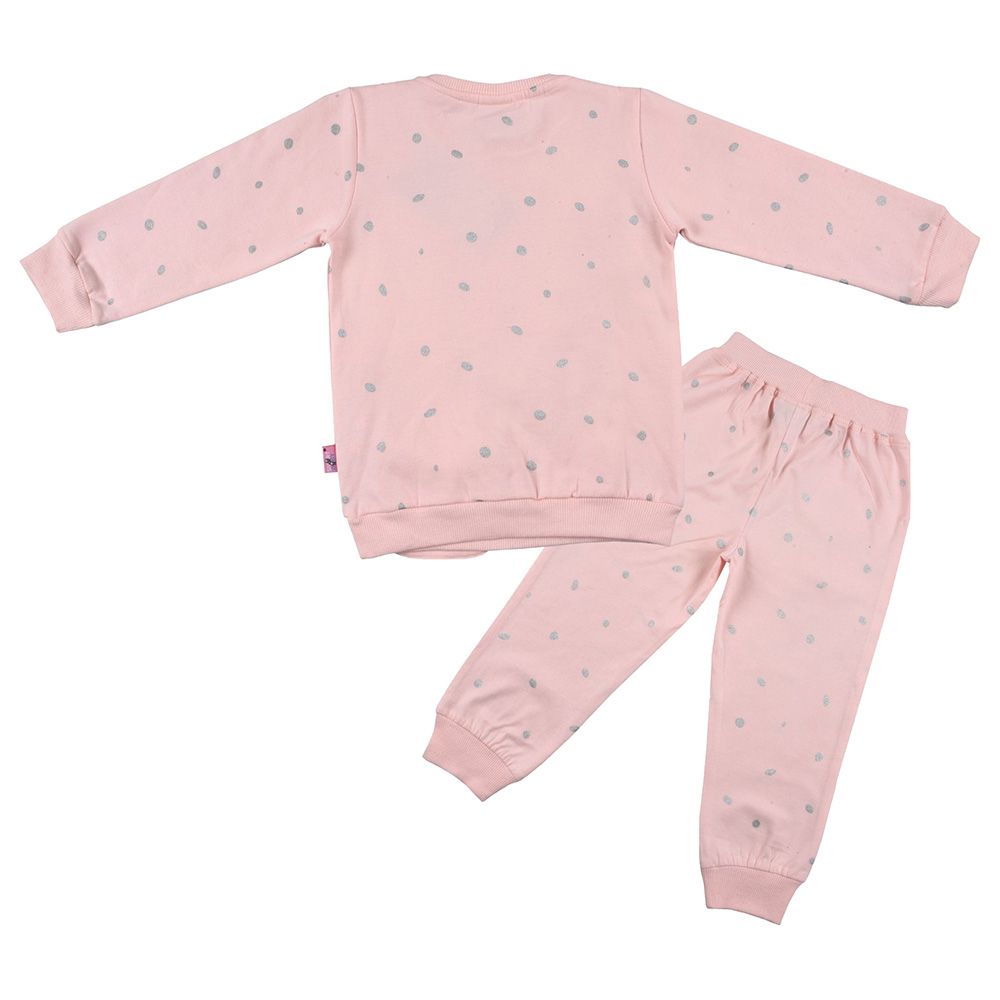 Smart Baby - 2pc-Set - Baby Girl Sweatshirt And Joggers - Baby Pink