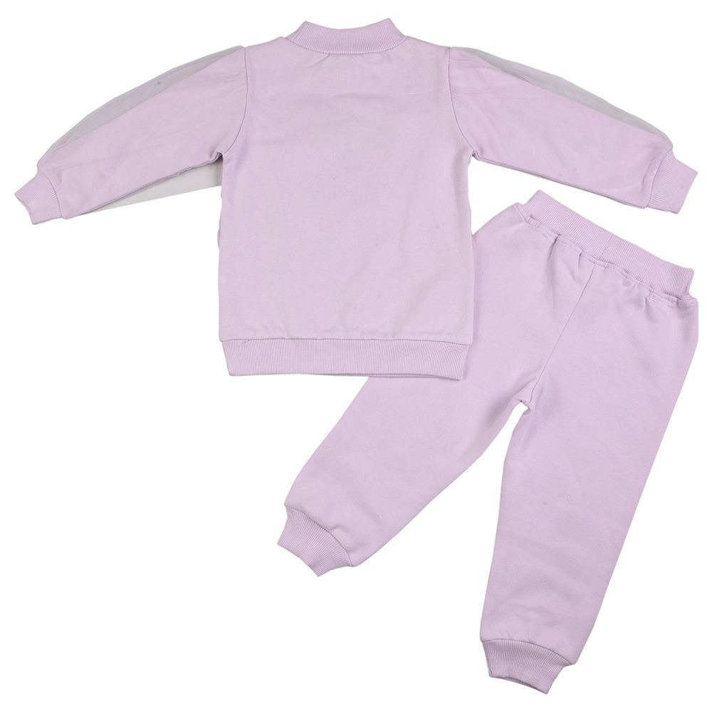 Smart Baby - 2pc-Set - Baby Girl Sweatshirt And Joggers - Lilac